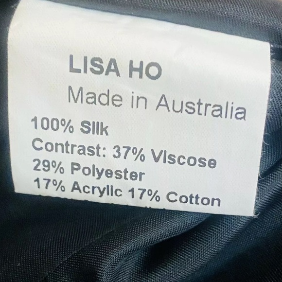 🌱 LISA HO Sz 6-8 Silk Black White Textured Skirt - Picture 5 of 6